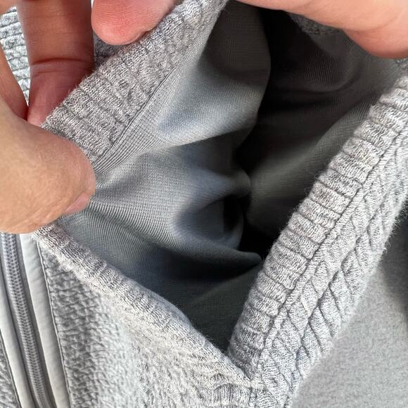 Lululemon Jacket Women's 2 Light Gray On Repeat Full Zip Textured Athleisure - Picture 7 of 12